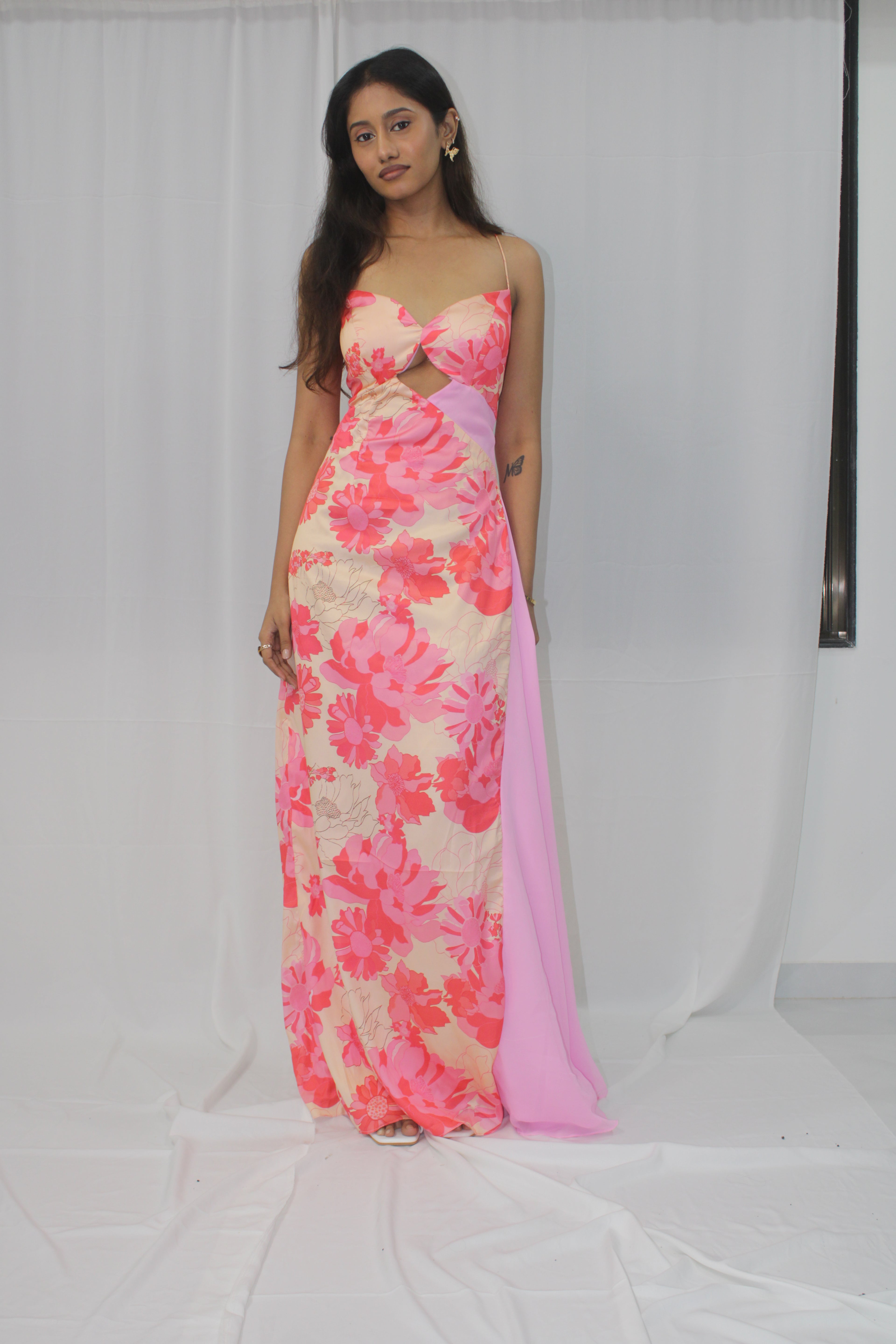 Aurora Dress - Floral Pink Dress