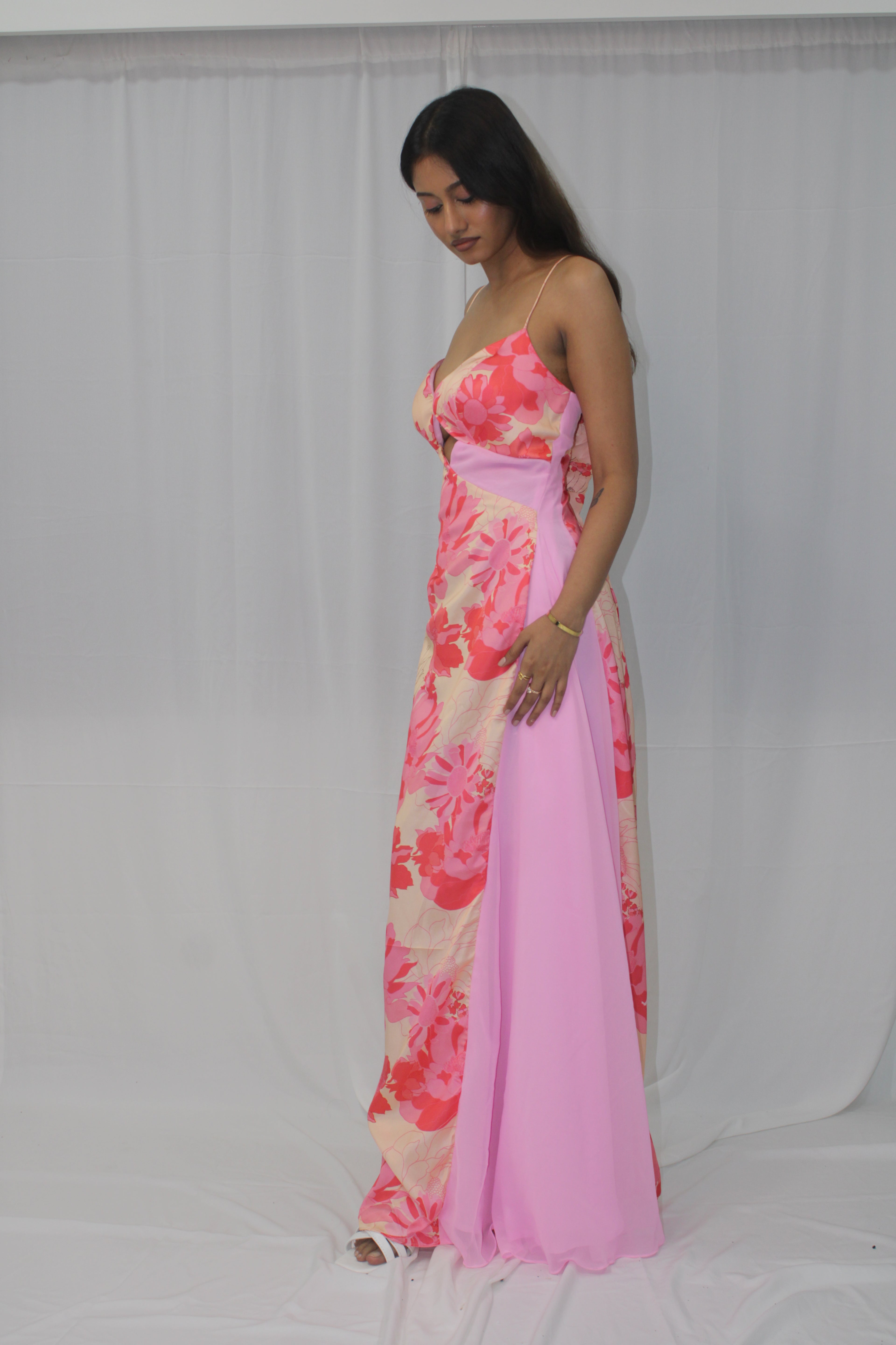 Aurora Dress - Floral Pink Dress